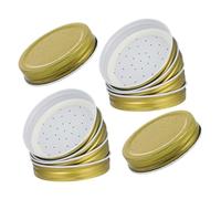 BAZEITFLOW 10pcs Metal Bee Feeders with Entrance Beehive Lid for Beekeeping Equipment Easy Install Water and Sugar Syrup Feeding Bottles to Hive Hydration and Management Efficiency