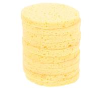 BAZEITFLOW 10pcs Natural Facial Sponges Thickened Round Wood Pulp Cotton Face Cleansing Pads for Deep Pore Cleaning Makeup Removal Suitable for All Skin Types