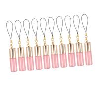 BAZEITFLOW 10pcs Pearl Glass Roller Ball Bottles for Essential Oils Refillable Leakproof Perfume Containers with Steel Balls and Gold Pendant Caps for DIY Aromatherapy