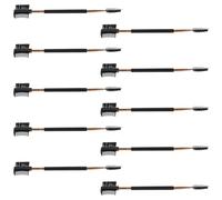 BAZEITFLOW 10Pcs Pet Eyelash Comb with Wooden Handle, Dual-Ended Dog Grooming Comb and Cat Tear Brush for Gentle Eye and Facial Hair Care, Black Gold Set for Puppies and Kittens