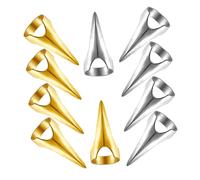 BAZEITFLOW 10pcs Retro Metal Hair Sectioning Rings for Styling Precision Parting Tools with Punk Gold Silver Finger Rings Durable Salon Accessories for Home and Professional Use