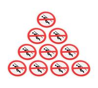 BAZEITFLOW 10pcs Safety Warning Stickers for Glass Doors 5x5cm with White Border - Self-adhesive Safety Caution Labels for Warehouse, Workshop, and Machinery Equipment