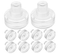 BAZEITFLOW 10pcs Shaped Wine Bottle Stoppers Reusable Tasteless Cork Plugs for Wine Glasses Home Bar Restaurant Use Sealing Plugs with Crystal Caps