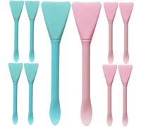 BAZEITFLOW 10pcs Silicone Facial Mask Brush Applicators Double-sided Mud Mask Spatula Tools for Sensitive Skin Easy Application Around Eyes Nose Eyebrows with Comfortable Skin-friendly Heads
