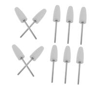 BAZEITFLOW 10pcs Silicone Nail Drill Bits Set Rubber Polish Cuticle Removal Tool for Manicure Pedicure User-friendly Attachments for Home and Salon Use