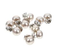 BAZEITFLOW 10pcs Silver Shawl Buttons for Women, Invisible Collar Snap Buttons with Metal and Pp Material, Rust-resistant and Prevent Peeping, Elegant Clothing Accessories for Shirts