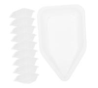 BAZEITFLOW 10pcs Small Plastic Weigh Boats Lab and Kitchen Weighing Dishes for Powder and Food Samples Compact Space Saving Trays Easy to Clean and Maintain Versatile for Crafts and Pharmacy