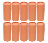 BAZEITFLOW 10pcs Thickened Paper Cardboard Tubes with Lids for Tea Storage and Essential Oil Bottles Round Paper Containers for Organizing Loose Tea Leaves and Small Items Compact Palm-sized