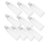BAZEITFLOW 10pcs Transparent Plastic Travel Cosmetic Bottles with Flip Cap Refillable Lotion and Toner Containers for Toiletries and Makeup Storage Airline Friendly