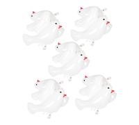 BAZEITFLOW 10pcs White Dove Balloons Foil Peace Balloons for Wedding Birthday Christening Decorations Elegant Memorial Release Party Decor with Cute Bird Design
