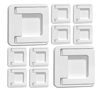 BAZEITFLOW 10pcs White Sliding Door Pull Handles with Window Limit Stop Safety Window Stoppers for Sliding Cabinet Doors Drawer Locks Furniture Cabinet Limiters