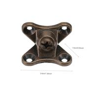 BAZEITFLOW 10Pcs Zinc Alloy Corner Brackets Bronze Finish Furniture Accessory Joint Fasteners for Cabinet Shelves Reinforced Right Angle Support Mending Joining