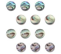 BAZEITFLOW 12pcs Abalone Fret Dots 6mm Natural Shell Inlay Markers for Guitar Ukulele Bass Banjo Easy Install Fingerboard Decorative Dots for Instrument Repair Artistic Expression