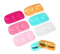 BAZEITFLOW 12pcs False Eyelash Tray Set Large Thick Lash Holders 11.5x5.5cm False Eyelash Storage Organizer Multi-Color Lash Display for Professional Makeup