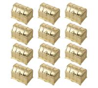 BAZEITFLOW 12PCS Gold Mini Pirate Treasure Chests PP Plastic Candy Boxes for Halloween Birthday Party Favors Decorative Vintage Pirate Jewelry Boxes for Games and Classroom Rewards