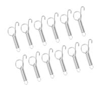 BAZEITFLOW 12pcs Large Metal Spring-latch Hooks for Rabbit Cage Doors Sturdy Cage Door Fixing Hooks for Birdhouses for Secure Locking