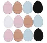 BAZEITFLOW 12pcs Mini Drop-shaped Cosmetic Puff Set Small Size Comfortable Makeup Applicator Tools for Foundation and Face Powder Use, Suitable for Wet and Dry Application in Daily Beauty Random Color