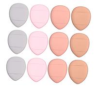BAZEITFLOW 12pcs Mini Facial Foundation Applicators Blending Makeup Sponge Set Mixed Colors for Loose Powder Application and Concealer Touch-up
