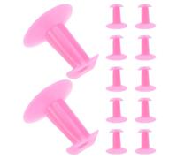 BAZEITFLOW 12pcs Nail Assistant Pink Fingernail Display Holder for Nail Art Practice at Salon and Home Use