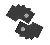BAZEITFLOW 12pcs Vinyl Record Protector Sleeves Black Kraft Paper Outer Jackets Moisture Resistant Inner Lining Vintage Style for Album Storage and Sound Quality Preservation