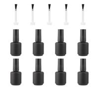 BAZEITFLOW 13pcs Empty Nail Polish Bottles Reusable Nail Polish Dispensers 15ml High White Glass Black for Professional Art Salon Use and Gel Storage