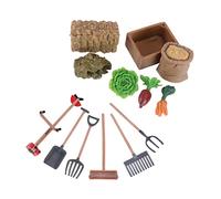 BAZEITFLOW 13Pcs Mini Farm Tool Model Set DIY Simulation Ornaments for Sand Table Scene Decoration Realistic PVC Material Farmyard Accessories for Creative Play and Garden Landscape
