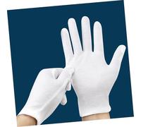 BAZEITFLOW 15 Pairs Moisturizing Cotton Gloves for Dry Hands White Overnight Hydrating Gloves for Eczema Relief Medium Thickness Skin Care Hand Protection for Daily Use and