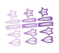 BAZEITFLOW 15Pcs Cute Hair Clips Adorable Metal Barrettes with Five Pointed Star Heart Teardrop Rectangle Designs Lightweight Comfortable for Daily Wear Special Occasions