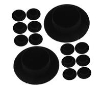 BAZEITFLOW 15pcs Miniature Doll Hats Flocking Resin Small Top Hats for DIY Craft Decorations Doll Adornments and Pet Accessories for Handmade