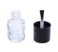 BAZEITFLOW 15pcs round Glass Nail Polish Bottles 5ml with Brush Leak-proof Convenient to Carry Simple Classical Style Refillable Containers for Girlfriends