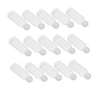 BAZEITFLOW 15Pcs Transparent Plastic Cosmetic Sub Bottles with Mushroom Caps Refillable Travel Lotion Toner Containers Lightweight and Portable for Outdoor Use
