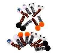 BAZEITFLOW 16pcs Halloween Cat Interactive Plush Spring for Indoor Cats Soft Fuzzy Spiral Coil Kitten Teething Chew Portable Enrichment for Biting Swatting Hunting and Self-play