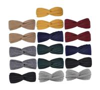BAZEITFLOW 16pcs Twist Knotted Headbands for Women Wide Stretchy Sweat-wicking Yoga Sweatbands Non-slip Breathable Hair Bands for Fitness Running Workout Comfortable Turban Headwraps in Mixed