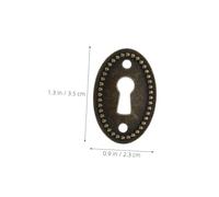 BAZEITFLOW 16pcs Vintage Oval Keyhole Cover Plates for Dresser Cabinet Doors Jewelry Boxes Zinc Alloy Decorative Escutcheon Hardware with Easy Installation and Fine Artisan Details