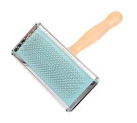 BAZEITFLOW 1Pc Large Stainless Needle Pet Hair Cleaner Brush for Dogs Cats Durable Wood Handle Dog Hair Remover Practical Grooming Tool Blue