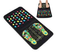 BAZEITFLOW 1pc Safe Stone Foot Massage Mat Home Use Reflexology Massage Tool for Relaxation and Unique Walking Stone Structure for Care