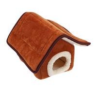 BAZEITFLOW 1pc Warm Hamster Nest for Small Animals Cozy Fleece Hideout Adorable Design for Guinea Pigs Sleeping House Bright Colors to Attract Pets Pet Supply