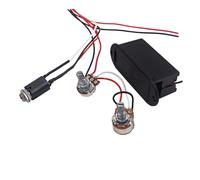 BAZEITFLOW 2 Band Equalizer Eq Preamp Circuit Plastic Metal Material for Bass Guitar with Tone Controls and Balance Volume 1 Volume + 2 Tone Pots, Suitable for Piezo Equipped Instruments