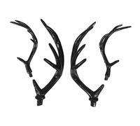 BAZEITFLOW 2 Pairs Realistic Deer Antlers Headband Lifelike Black Medium Large Costume Accessories for Halloween Party DIY Flexible Animal Horns for Creative Cosplay and Themed Events