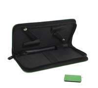 BAZEITFLOW 2 Pcs Hairdressing Tool Storage Bag Pu Material Green Simple Practical Stylish Design Large Capacity Convenient Use Accident Prevention for Barbers and Beauty Workers