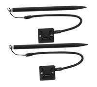 BAZEITFLOW 2 Pcs Metal Resistive Stylus Pen for Touchscreen Tablets and Phones with High Sensitivity Precision Input Loss Spring Lanyard and Fixed Base Holder Writing Drawing Pens