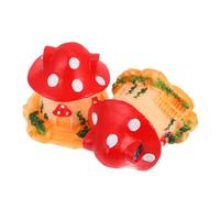 BAZEITFLOW 2 Pcs Mushroom House Micro Landscape Decor for Reptile Box Wear Resistant Miniature Model Natural Lifelike Simulation for Flower Pots and Crawling Terrariums