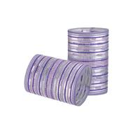 BAZEITFLOW 2 Pcs Self Grip Hair Curlers Rollers for Home Use Heatless Curling Tool DIY Styling with Purple Protect Hair with Vintage Volume Creating