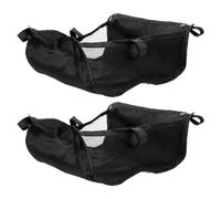 BAZEITFLOW 2 Pcs Stroller Organizer Basket Under Pram Storage Bag for Essentials Mesh Shopping Basket Compatible with Pushchairs Easy Install for Everyday Use