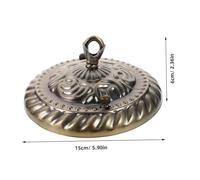 BAZEITFLOW 2 pcs Vintage Metal Ceiling Light Plate Canopy with Hooks Decorative Pendant Light Fixture Parts for Chandeliers and Ceiling Lamps Multipurpose Replacement Cover for Home Lighting