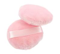 BAZEITFLOW 2 pcs Washable Makeup Cotton Cosmetic Sponge for Foundation Blusher Concealer Face Use Reusable Pink