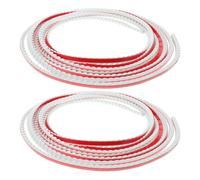 BAZEITFLOW 2 Rolls Flexible Self-Adhesive PVC Mirror Molding Trim 10mm x 5m Peel and Stick Decorative Border Strip for Bathroom, Kitchen, and Wall Corner Trim Waterproof