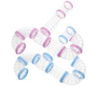 BAZEITFLOW 2 Sets Hamster Cage External Pipe Connectors DIY Tunnel Kits for Small Pets Sturdy Tubes for Adventure and Exercise Easy to Install Hamster