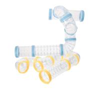 BAZEITFLOW 2 sets Hamster Tubes Kit with Transparent DIY Connection Tunnel Hamster Cage Accessories for Indoor Outdoor Play Expandable Adventure Track for Small Pets