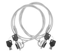 BAZEITFLOW 2 Sets Laptop Locking Cable Anti-theft Security Hardware Lock with Key for Tablets and Notebooks Rotatable Cable Lightweight Portable Protection for Home and Outdoor Use